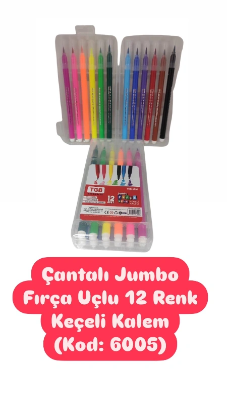 Çantalı Jumbo Fırça Tip Keçeli  / kod: 6006
