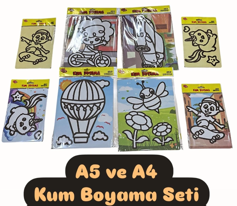 Kum Boyama A4 : 15 ₺ / A5: 9₺