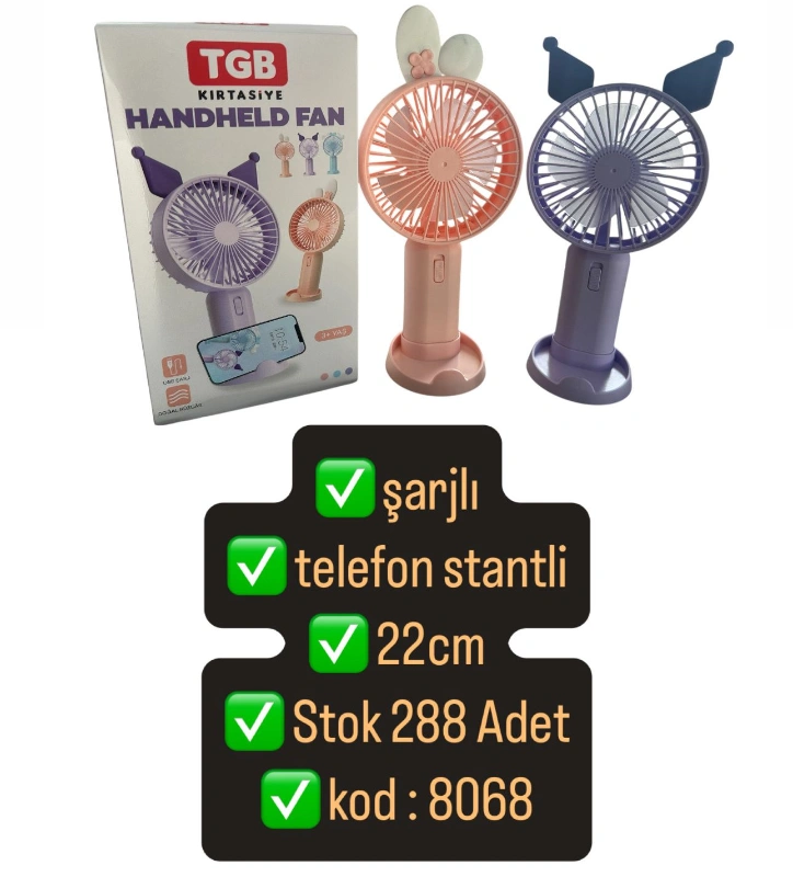 8068   KULAKLI LÜKS EL FANI / ŞARJLI