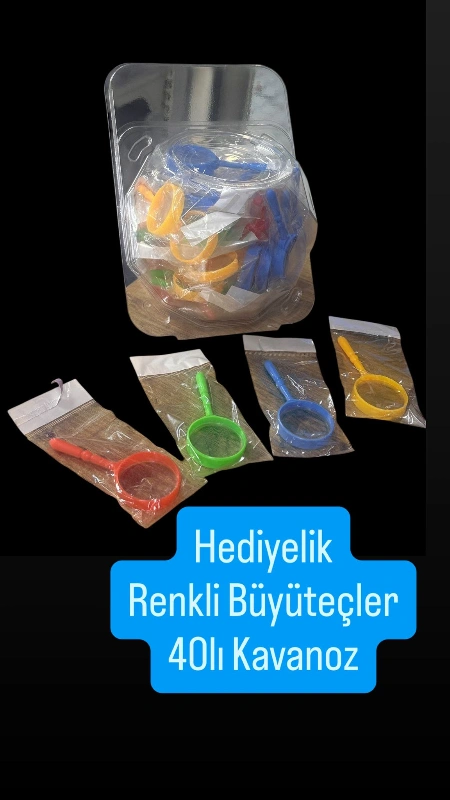 RENKLİ BÜYÜTEÇ / 40LI KAVANOZ