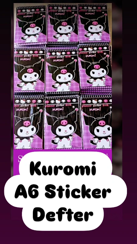 Kuromi Sticker Defter / 24lü Paket