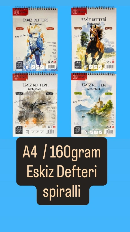 A4 160GRAM 25YAPRAK ESKİZ DEFTERİ / 12Lİ PAKET