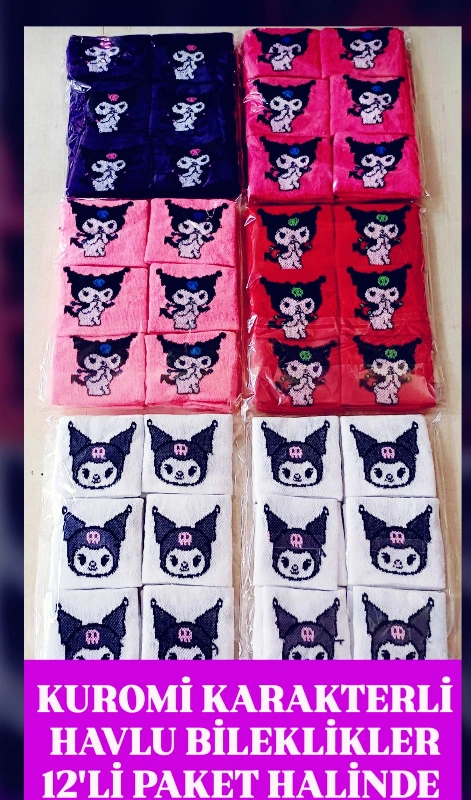 Adet: 7, 50 ₺ / Kuromili  Havlu Bileklik  / 12li paket