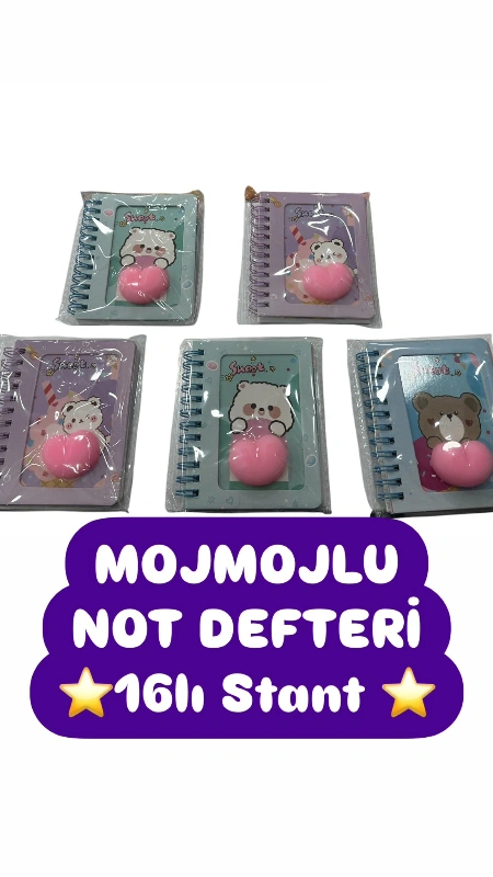Moj Mojlu Telli İthal Not Defteri / 16lı Stant