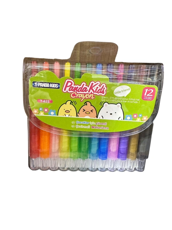 Panda Kids Çevirmeli Mum Boya Seti