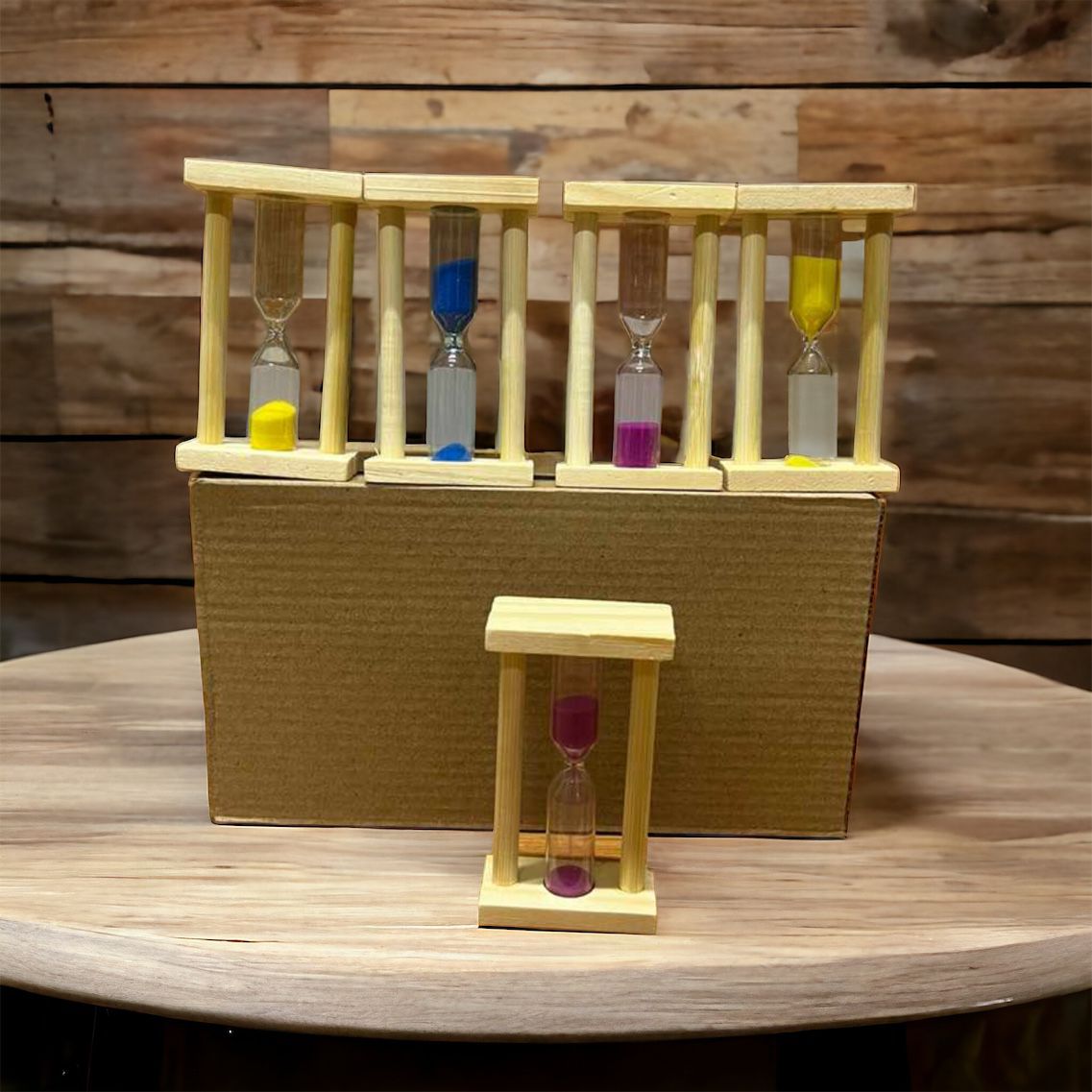 AHŞAP HEDİYELİK KUM SAATİ (10LU PAKET)