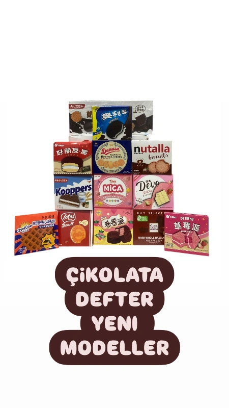 İthal Model Çikolata Defter / 24lü Karışık