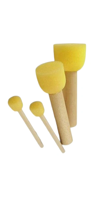 4lü Ponpon Tampon Fırça Seti / 24lü Paket