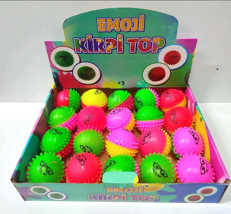 Emojili Kirpi Top Sesli / 20li Stant