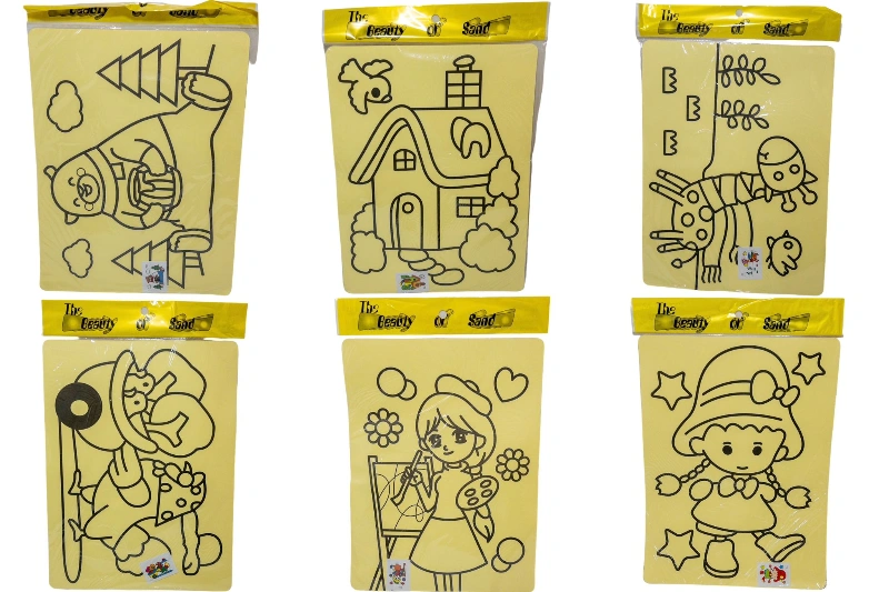 A4 Kum Boyama / 50li Paket Karışık