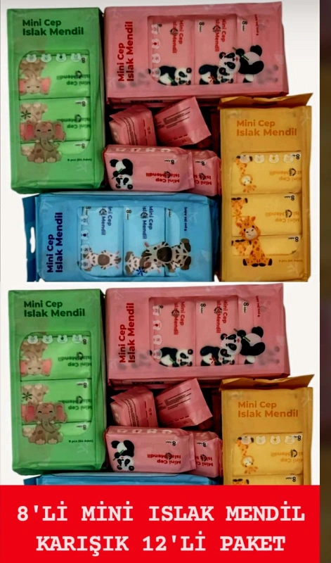 8Lİ ISLAK MENDİL / 12Lİ PAKET