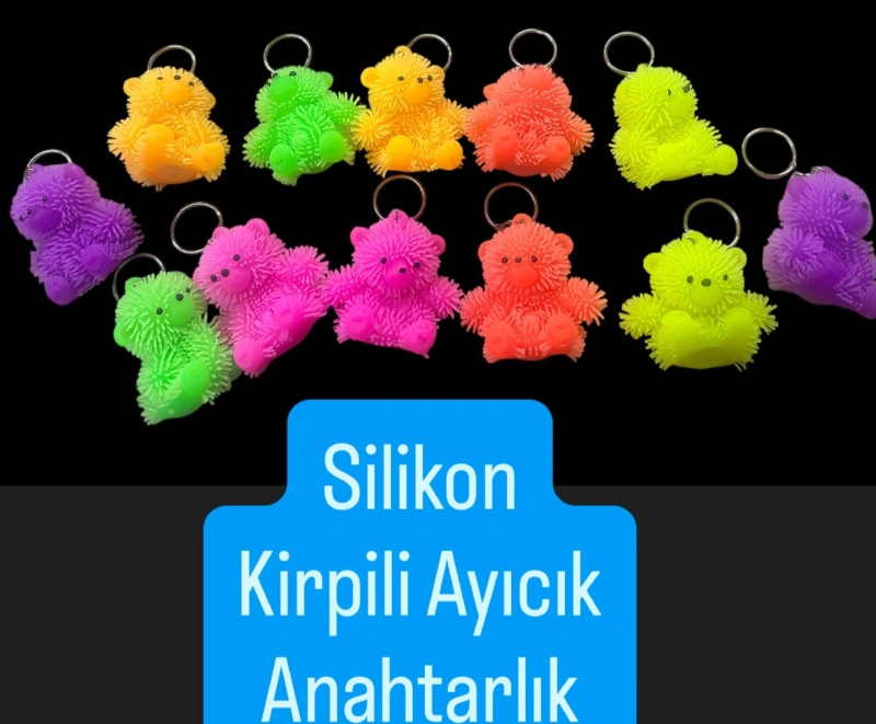 SİLİKON KİRPİ AYICIK ANAHTARLIK / 48Lİ KAVANOZ
