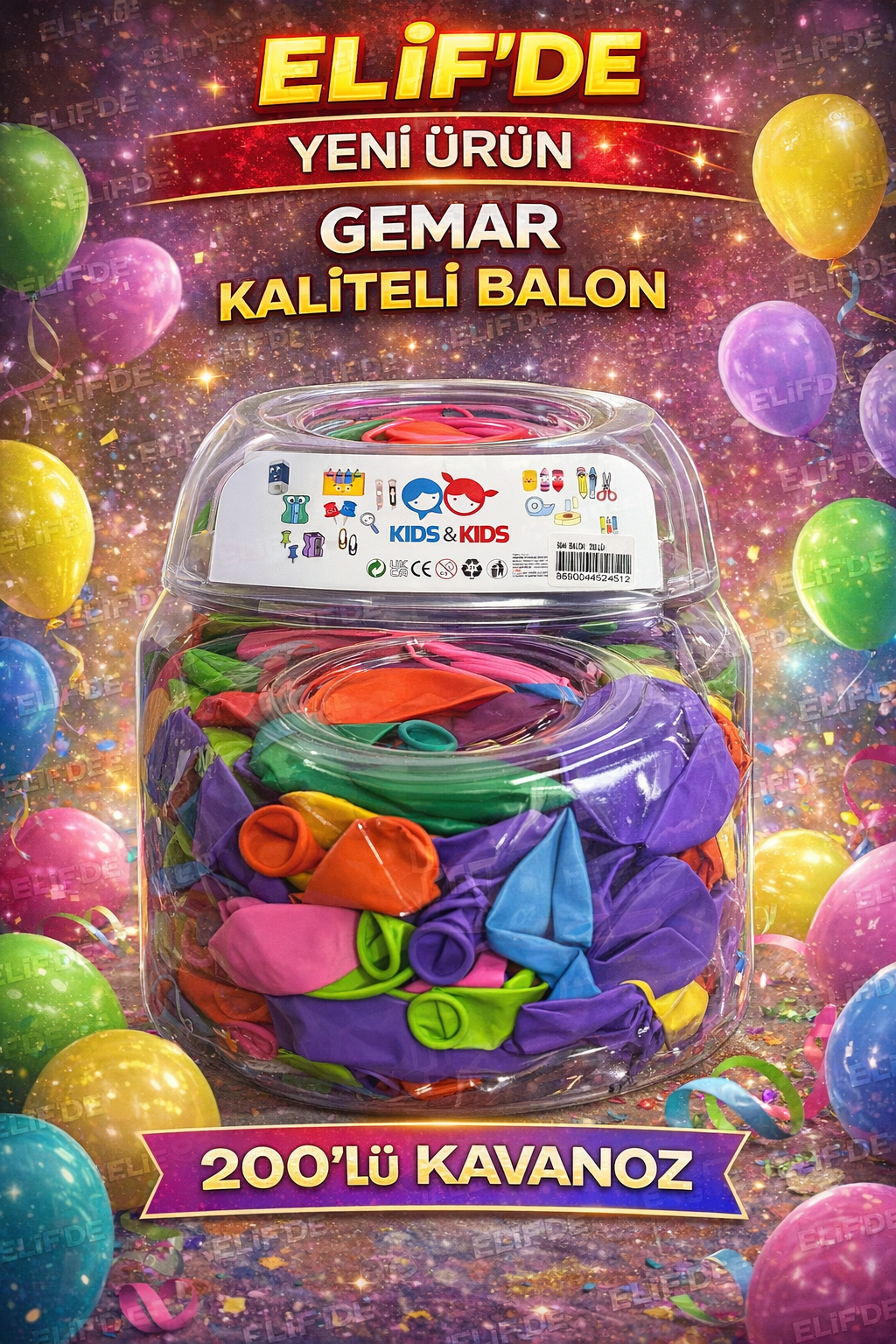 GEMAR BALON / 200lü Kavanoz