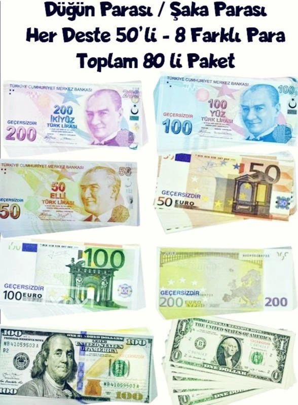Oyuncak Para Karışık / Paket 100lü