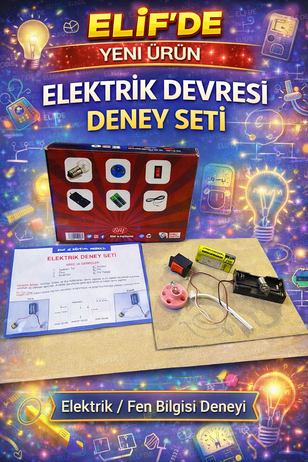 Kutulu (pilli) Elektrik Devre Seti / 24lü Paket