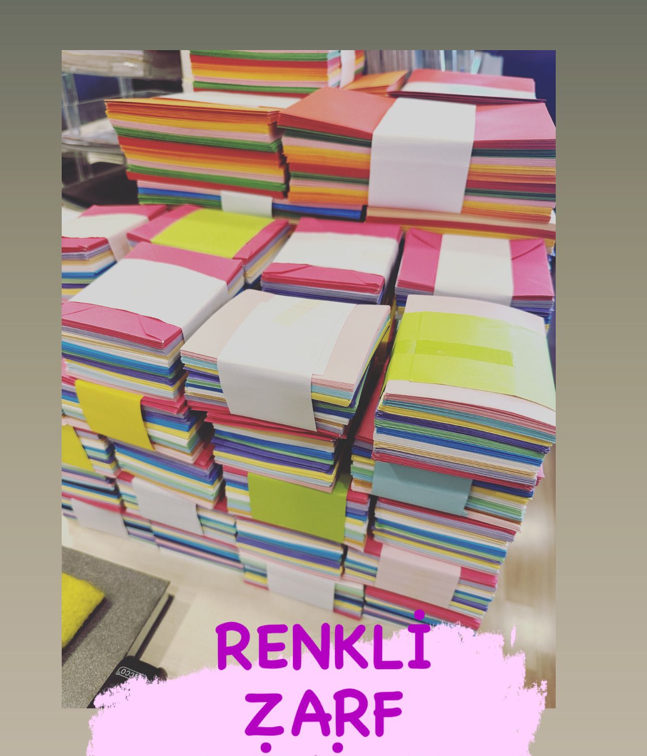 RENKLİ ZARF 100LÜ PAKET MİNİ 125₺ & BÜYÜK 175₺