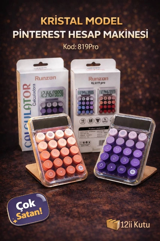 RZ 819 KRİSTAL PİNTEREST HESAP MAKİNESİ
