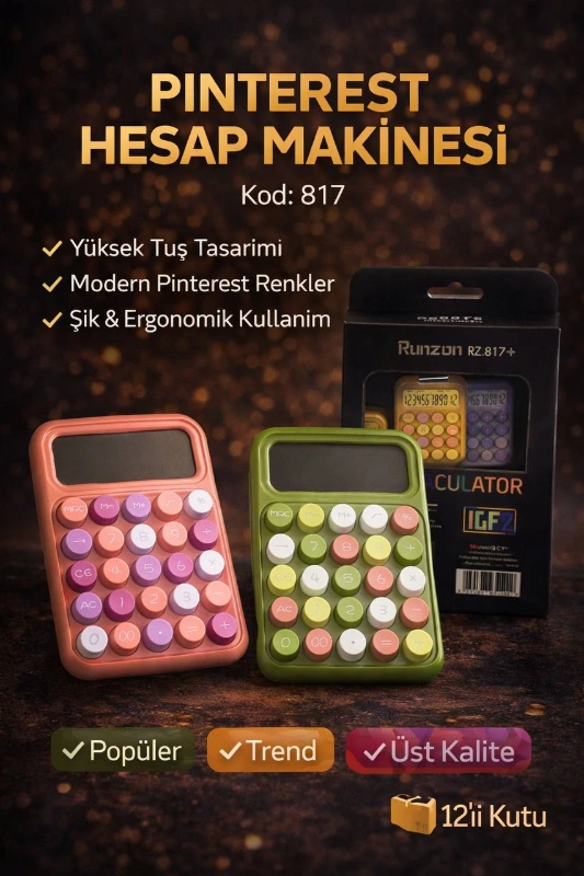 RZ 817 YÜKSEK TUŞLAR PİNTEREST HESAP MAKİNESİ