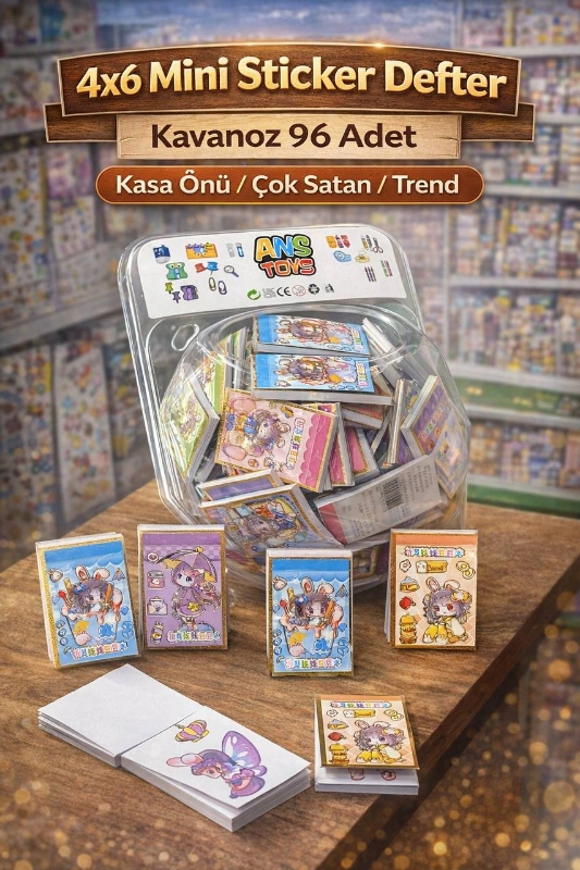 4X6CM STİCKER ALBÜMÜ / 96LI KAVANOZ