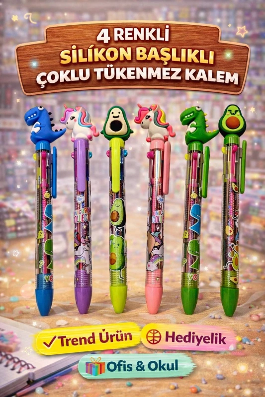 4 RENKLİ HEDİYELİK TÜKENMEZ / 36LI STANT