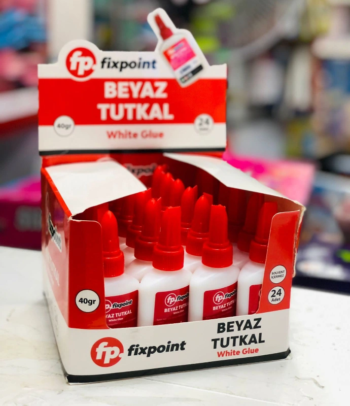 FixPoint Beyaz Tutkal /40gr:11,50₺ / 60gr: 14₺ / 100gr: 22,50₺ / 150gr 31,50₺ / 250gr: 46,50₺
