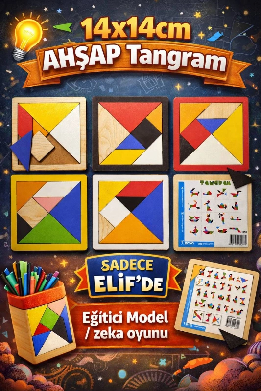 TANGRAM 14X14 ORTA BOY / 24LÜ PAKET