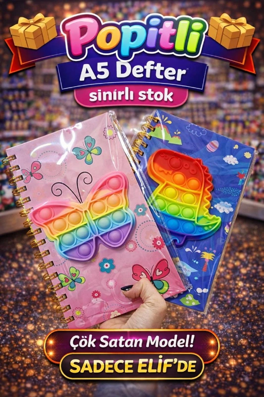 POPİTLİ A5 DEFTER / 12Lİ PAKET
