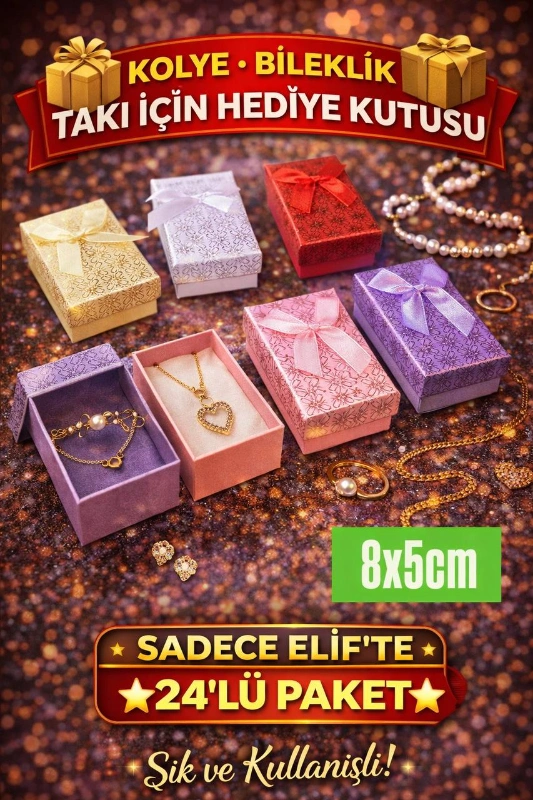 KOLYE BİLEKLİK HEDİYELİK KUTU / 24LÜ PAKET