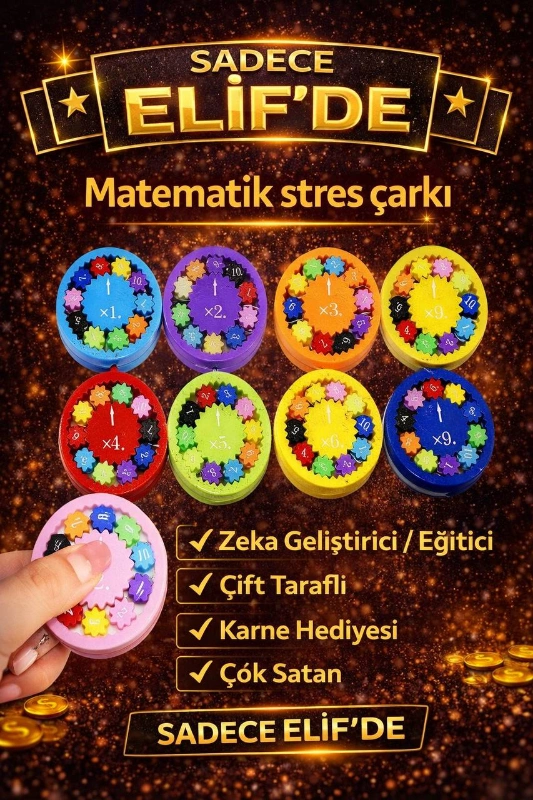 MATEMATİK STRES ÇARKI EĞİTİCİ / 36LI KAVANOZ