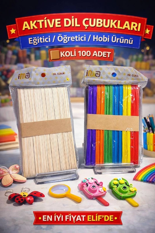 DİL ÇUBUKLARI RENKLİ VE NATURAL