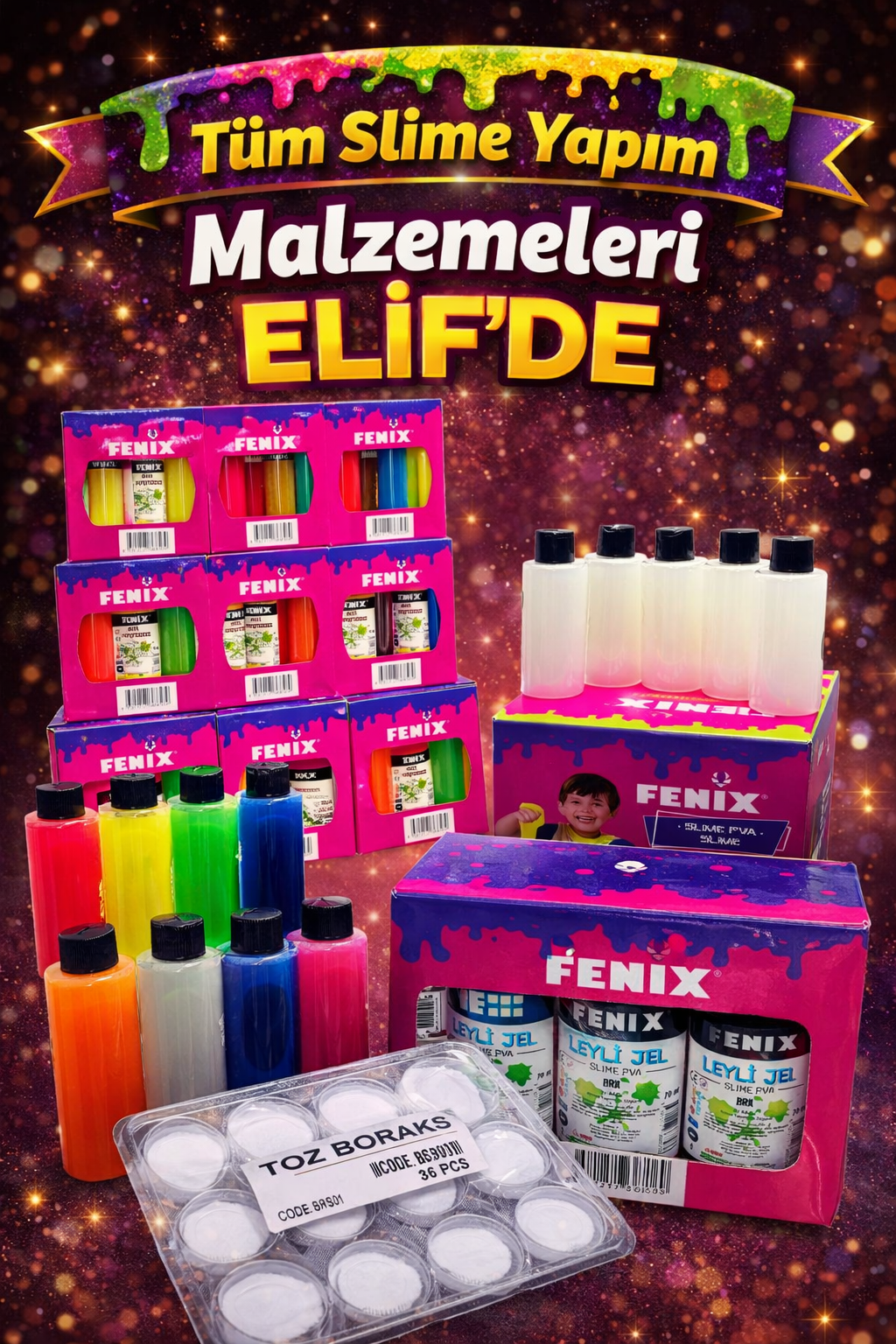 Slime Jeli / Sıvı Boraks / Toz Boraks / Toz Sim