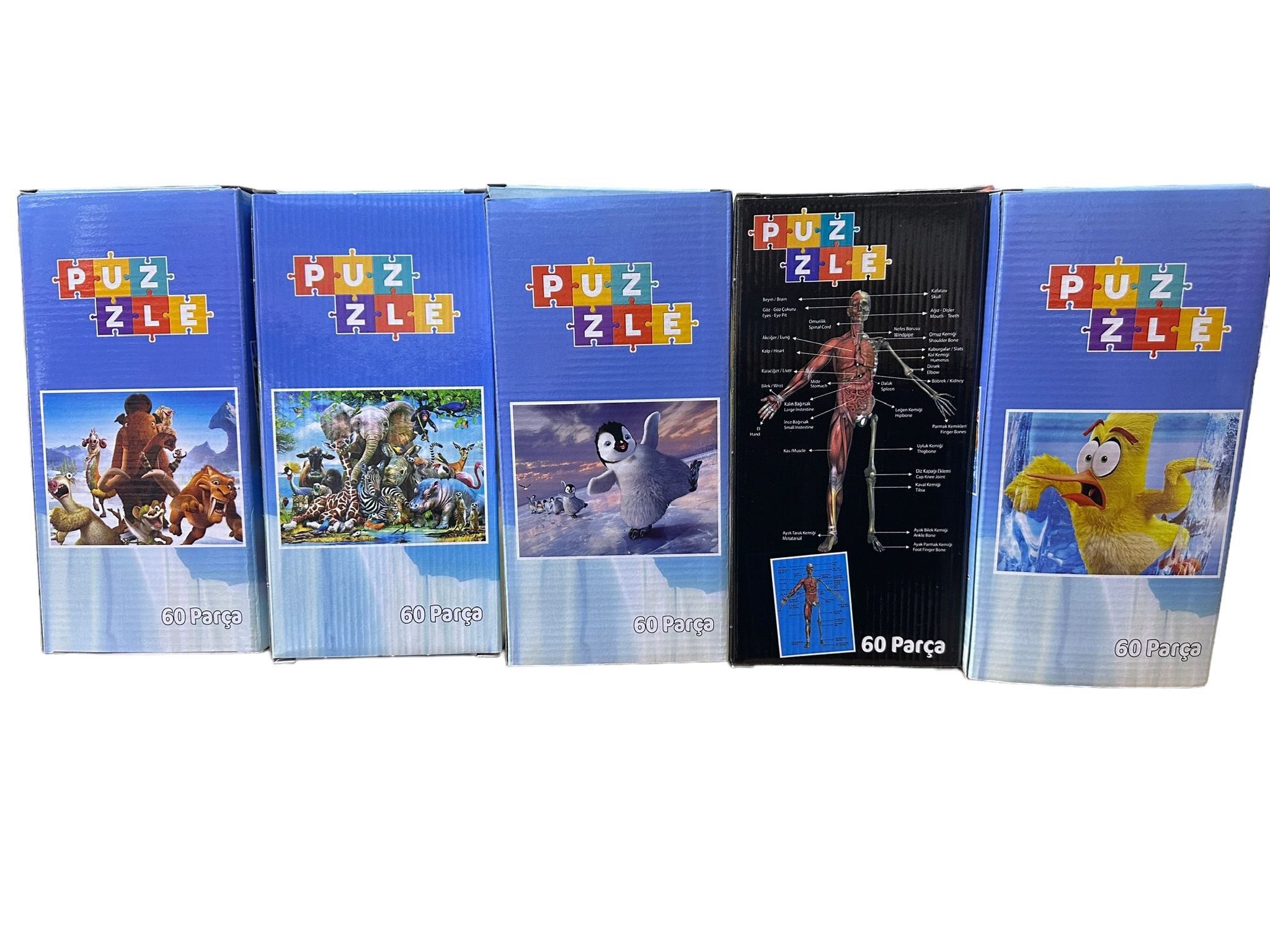 60 PARÇA  KUTULU PUZZLE ADET