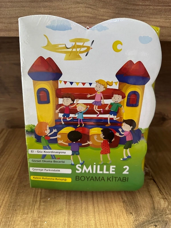 Şekilli Kenar Smille 16sayfa Boyama Kitabı / 40lı Paket