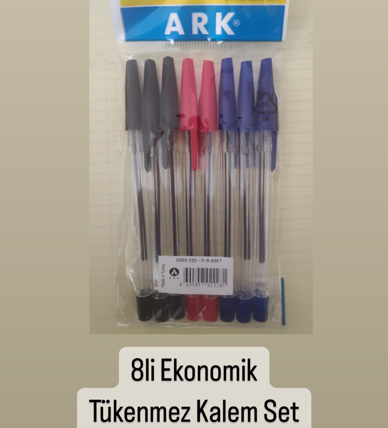 TÜKENMEZ KALEM SETİ 8Lİ KARMA SET