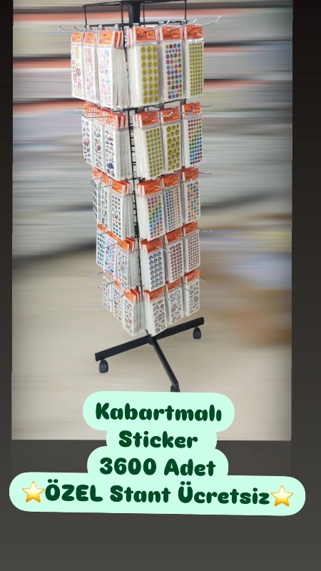 Kabartma Sticker Standı / 3600lü Stant