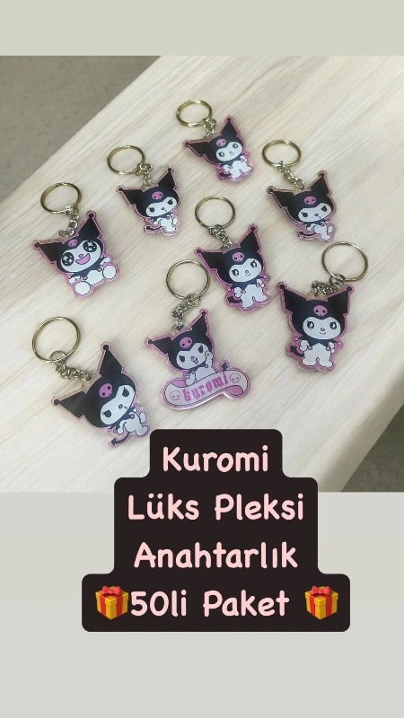 Kuromi Pleksi Anahtarlık /50li Paket