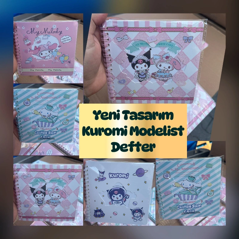 İTHAL MODEL Kuromi Karakterli Not Defteri / 12li Paketler