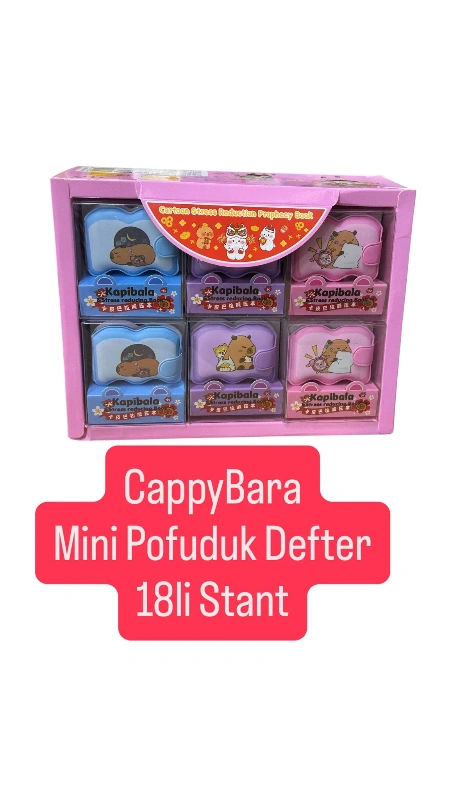 CAPPYBARA MİNİ POFUDUK DEFTER / 18Lİ STANT