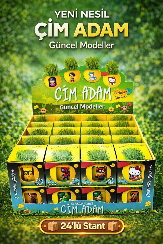 ÇİM ADAM KARAKTERLİ MODELLER / 24LÜ STANT