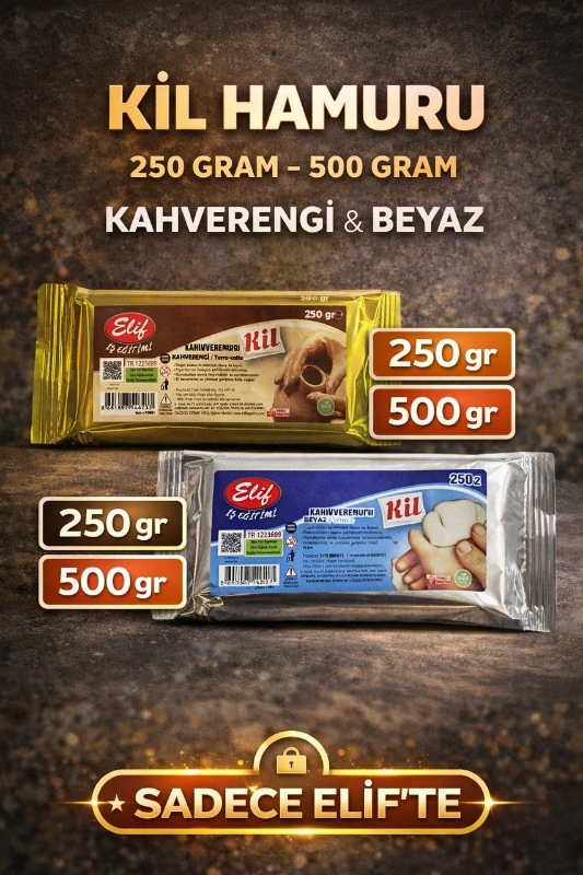 Kil hamuru Seramik Hamur / 250 gr 17,5 ₺  / 500gr 35₺