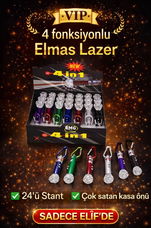 4 FONKSİYONLU ELMAS LAZER / 24LÜ STANT