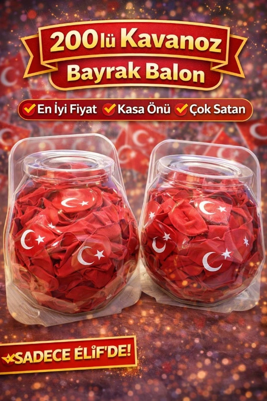 BAYRAK BALON / 200LÜ KAVANOZ