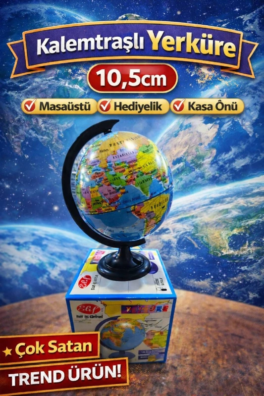 KALEMTRAŞLI YERKÜRE MODELİ / 12Lİ PAKET