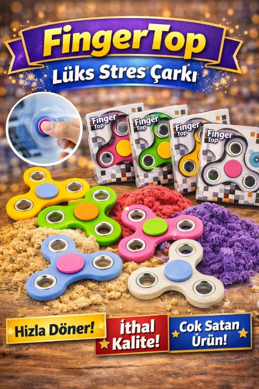 FİNGER TOP LÜKS STRES ÇARKI / 24LÜ PAKET