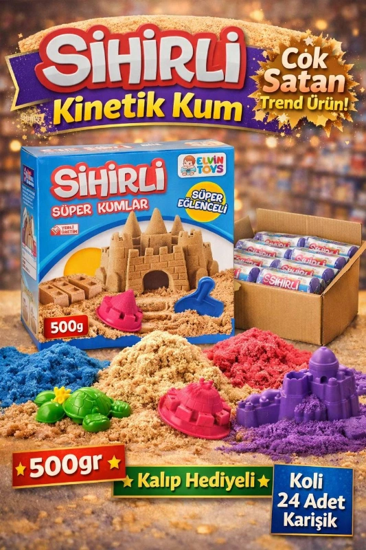 ELVİNTOYS KİNETİK KUM 500GR