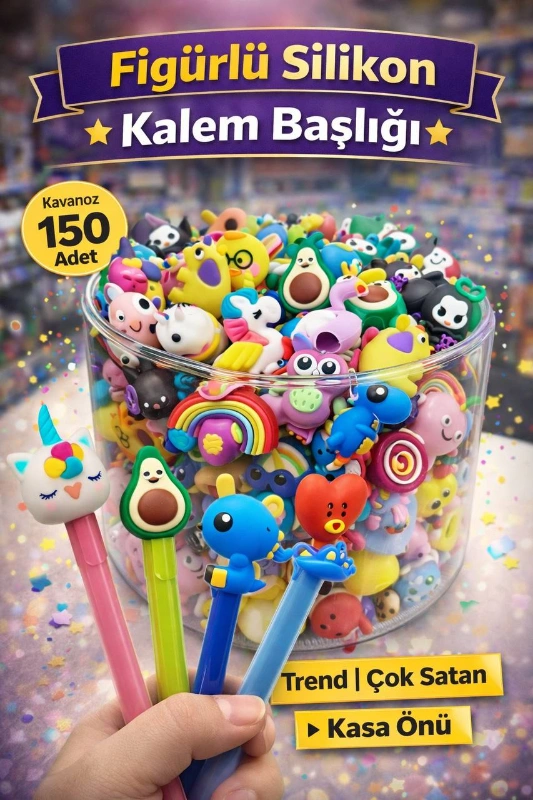 FİGÜRLÜ KALEM BAŞLIĞI / 200LÜ KAVANOZ