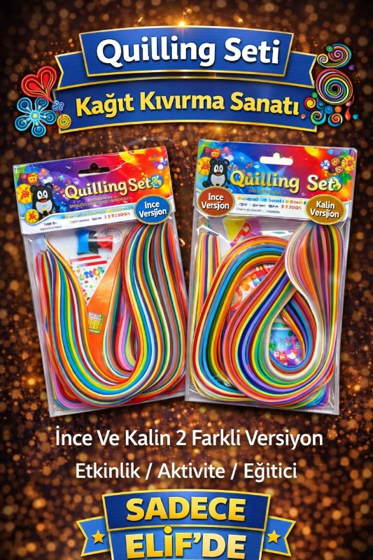 QUİLLİNG TELKARİ SETİ KALIN VE İNCE
