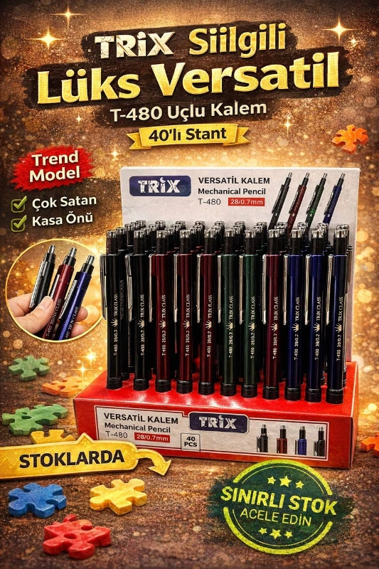 T-480 TRİX CLASS SİLGİLİ LÜKS VERSATİL / 40LI STANT