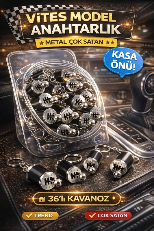 VİTES ANAHTARLIK TRENDY / 36LI KAVANOZ