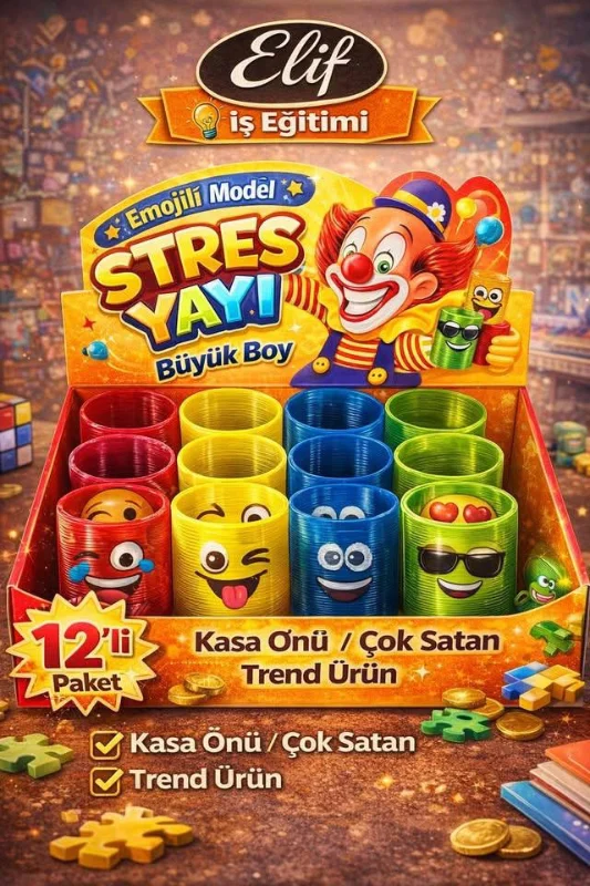 BÜYÜK EMOJİLİ YAY TRENDY / 12Lİ STANT